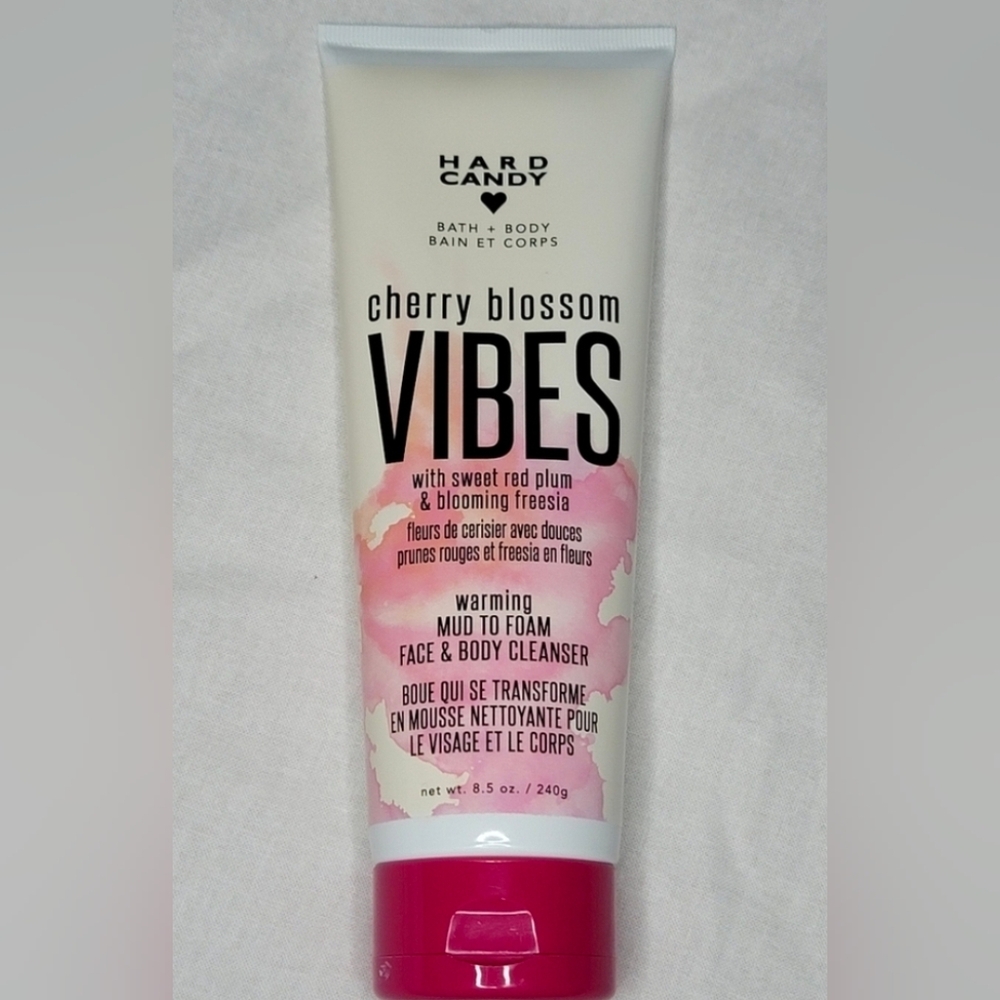 HARD CANDY warming mud to foam face and body cleanser cherry blossom vibes